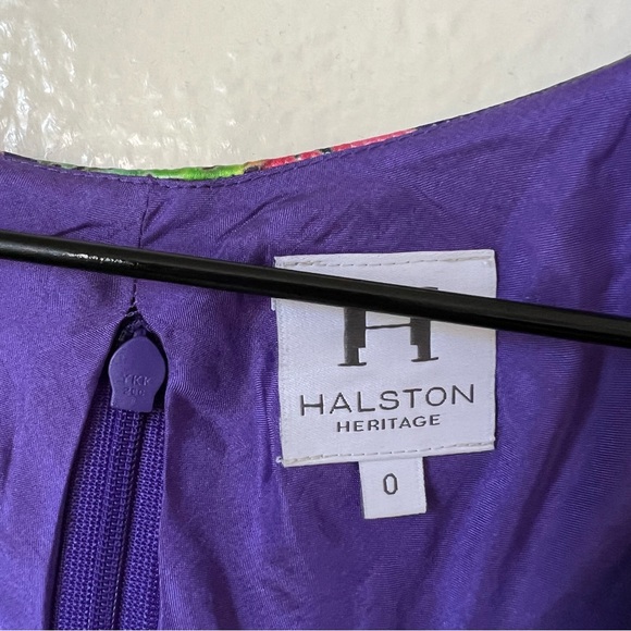 Halston Heritage | Floral Silk Dress - Picture 3 of 8